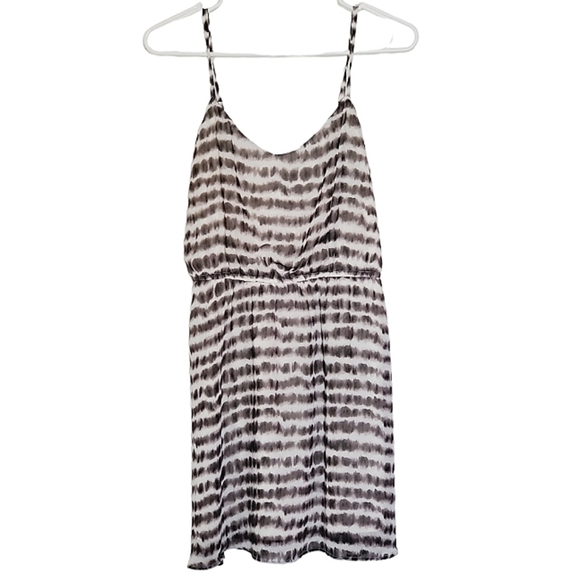 1084 * Forever 21 Spaghetti Strap Mini Dress Black White Size M - Picture 1 of 7